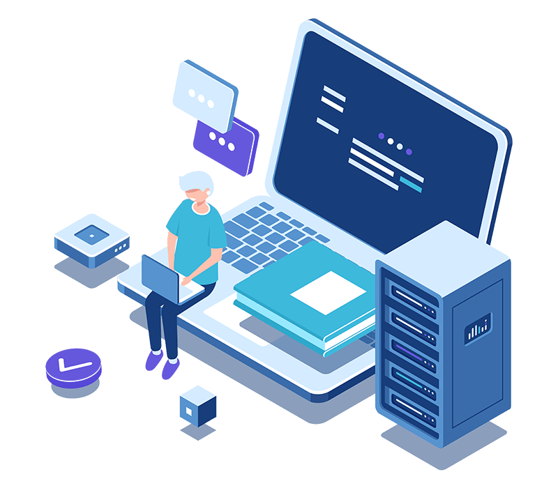 Illustration of connected records and a shared information workspace